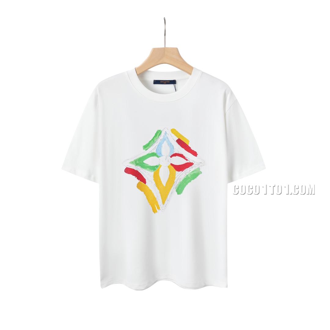 Louis Vuitton New Astronaut Black and White Print Unisex Cotton Short-Sleeve T-shirt NLOUIS VUITTON42307