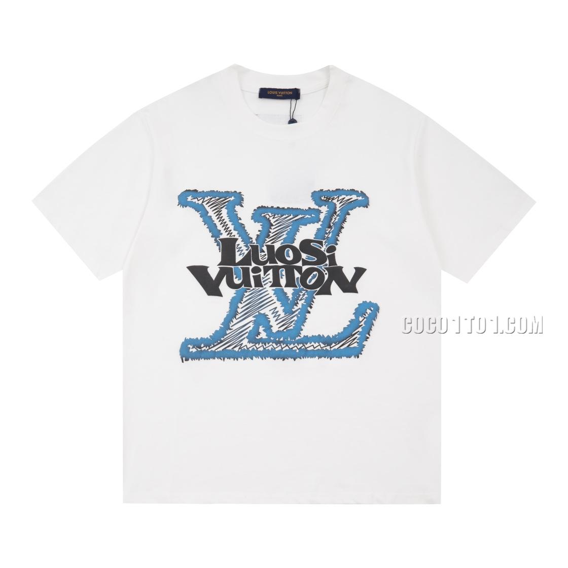 Louis VuittonS Veet Foam Letter Print Logo Short Sleeve T-shirt NLOUIS VUITTON42307