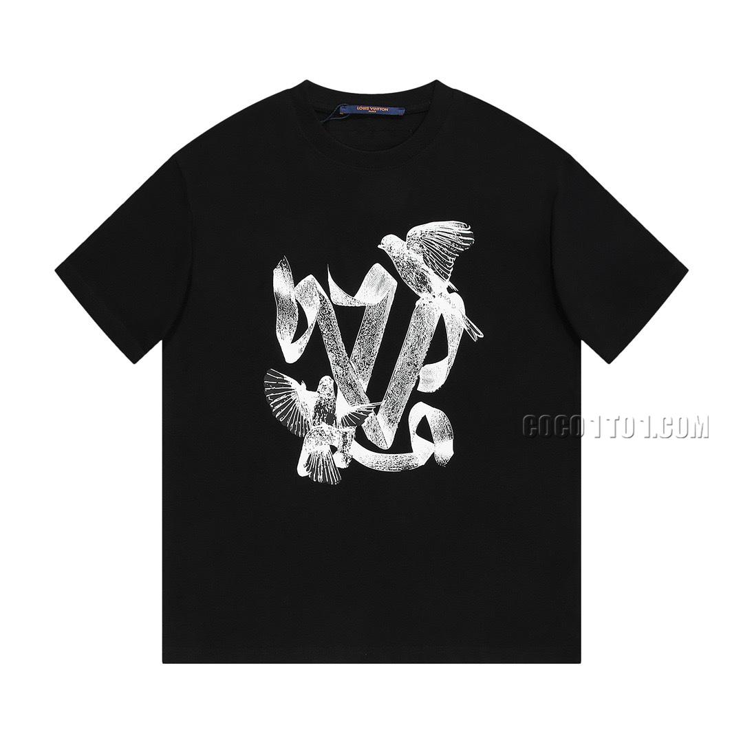 Louis Vuitton Peace Dove Line Print Short-Sleeve T-shirt NLOUIS VUITTON42307