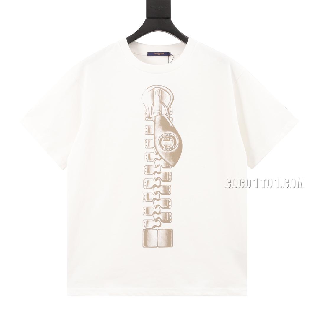 Louis Vuitton New Large Zipper Print Short-Sleeve T-shirt NLOUIS VUITTON42307
