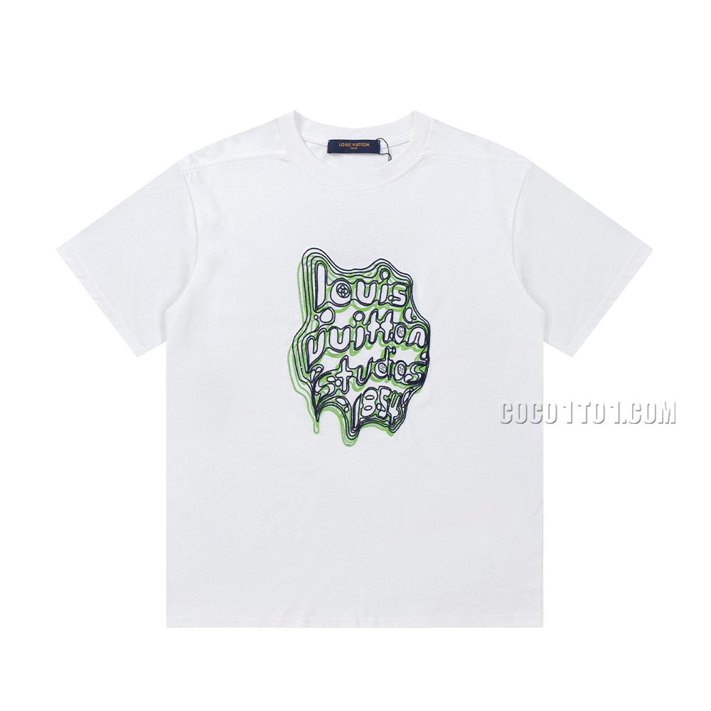 Louis Vuitton High Craft Embroidered Letter Short-Sleeve T-shirt NLOUIS VUITTON42307