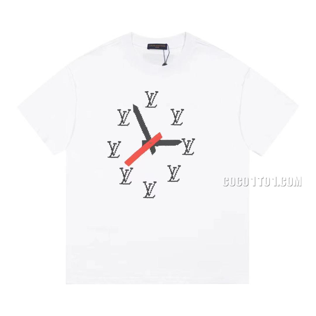 Louis Vuitton Clock Embossed Round Neck T-shirt NLOUIS VUITTON42307