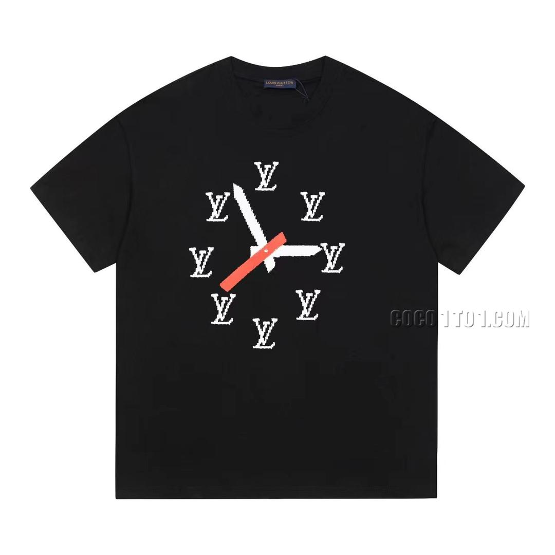 Louis Vuitton Clock Embossed Round Neck T-shirt NLOUIS VUITTON42307