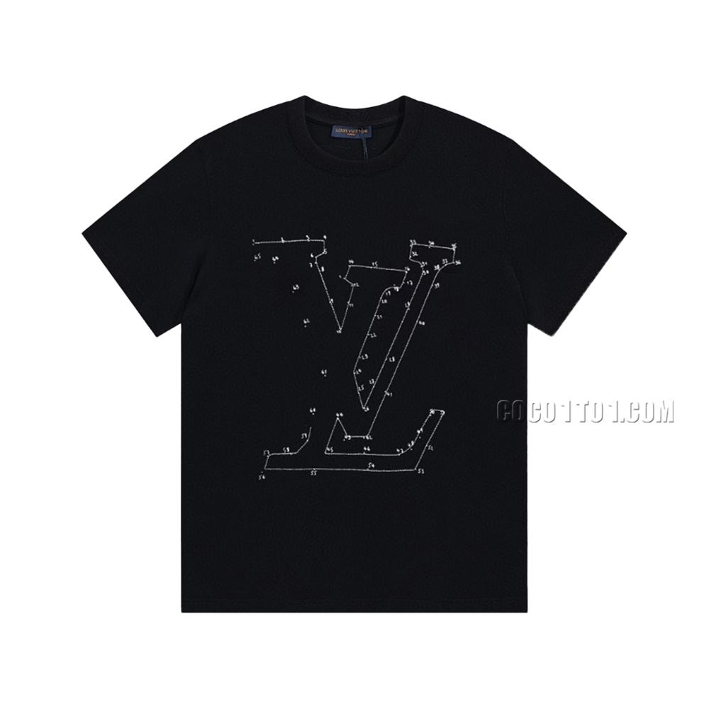 Louis Vuitton Geometric Number Embroidered Short Sleeve T-shirt NLOUIS VUITTON42307