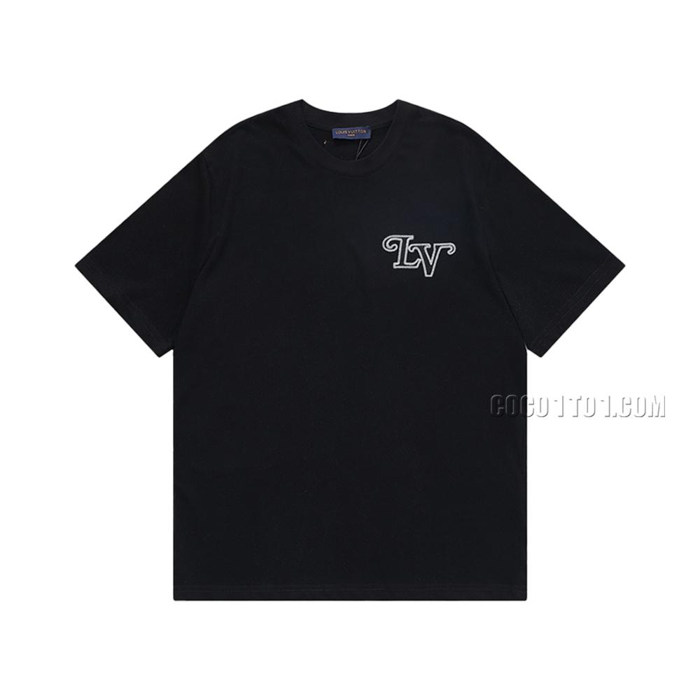 Louis Vuitton Logo Letter Embroidered Short Sleeve T-shirt NLOUIS VUITTON42307