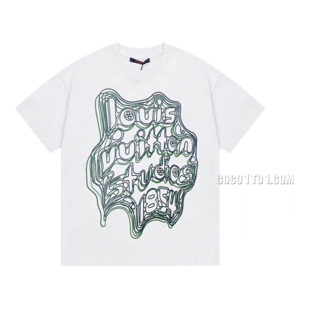 Louis Vuitton Limited Show Style Curved 1854 Printed Short Sleeve T-shirt NLOUIS VUITTON42307