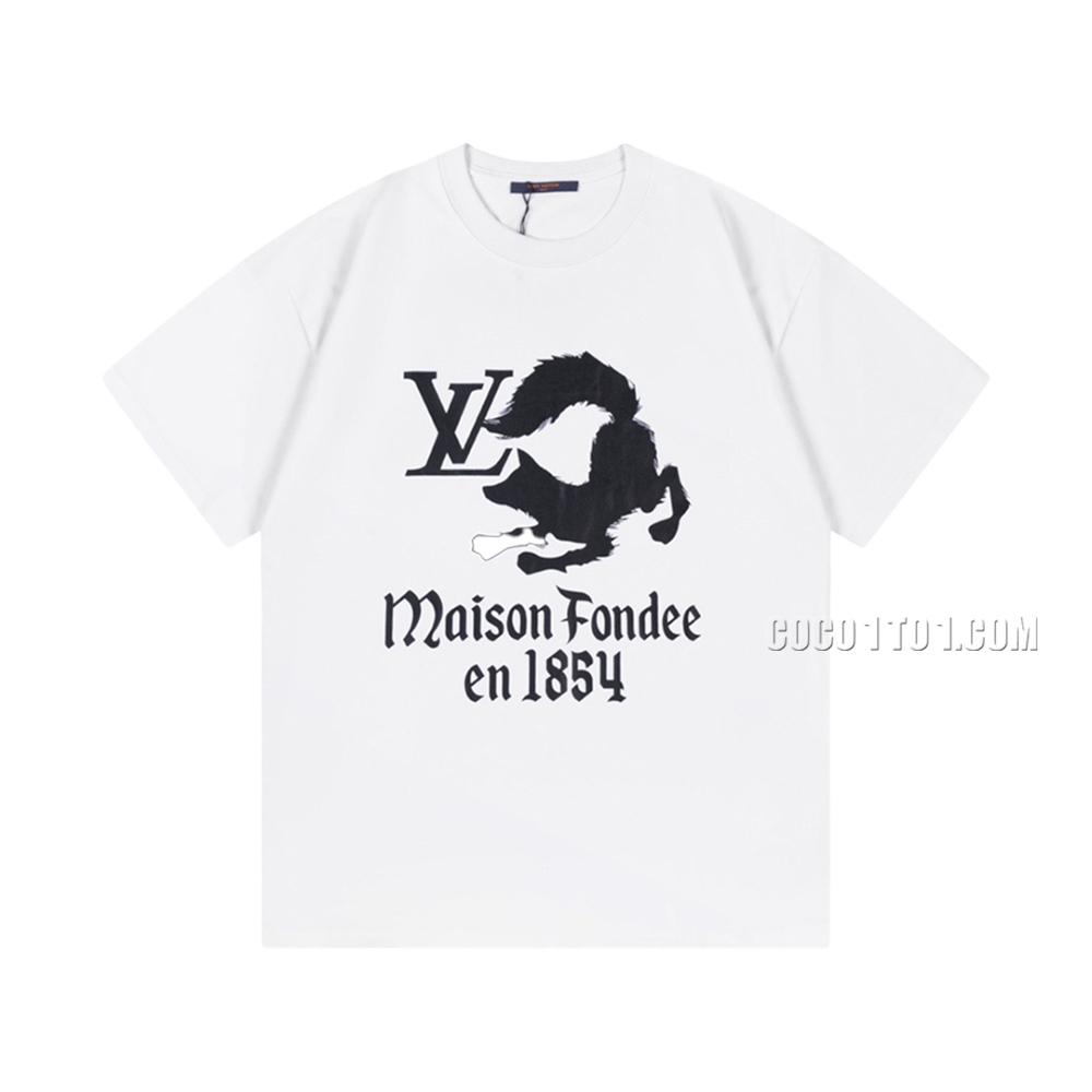 Louis Vuitton Fox Letter Logo Printed Short Sleeve T-shirt NLOUIS VUITTON42307