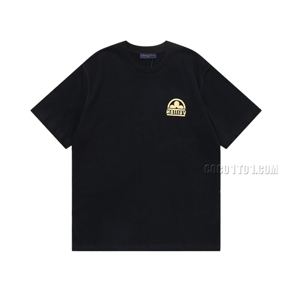Louis Vuitton Front and Back Letter Logo Printed Short Sleeve T-shirt NLOUIS VUITTON42307