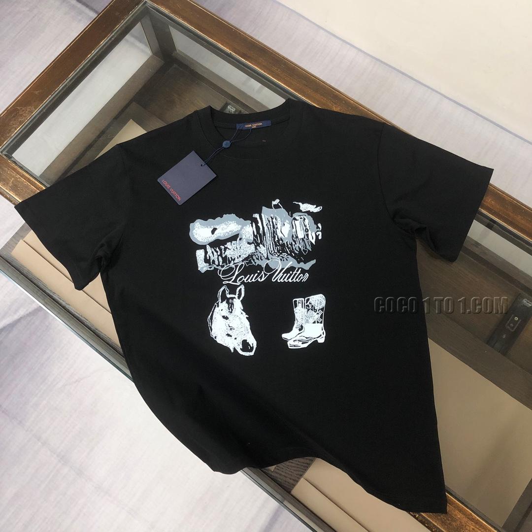 Louis Vuitton 2024 Spring/Summer Latest Round Neck Short Sleeve T-shirt NLOUIS VUITTON42307