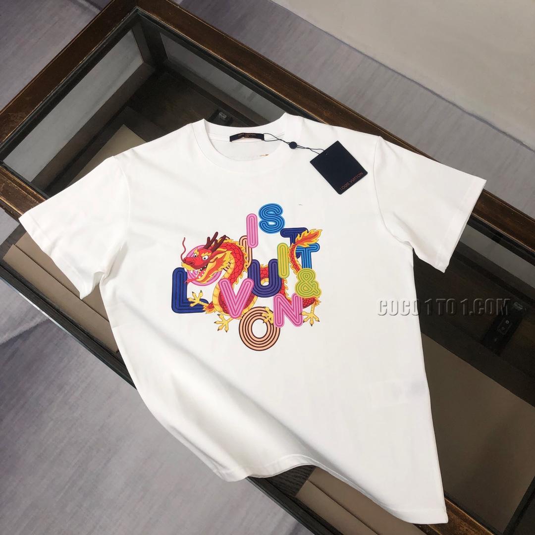 Louis Vuitton 2024 Spring/Summer Latest Round Neck Short Sleeve T-shirt NLOUIS VUITTON42307