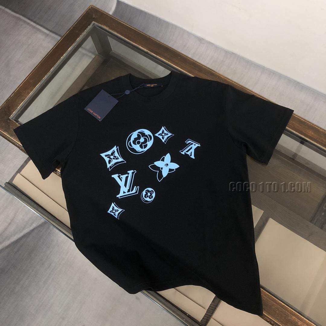 Louis Vuitton 2024 Spring/Summer New Collection, Couple's T-shirt NLOUIS VUITTON42307, Stylish Casual Round Neck Short Sleeve