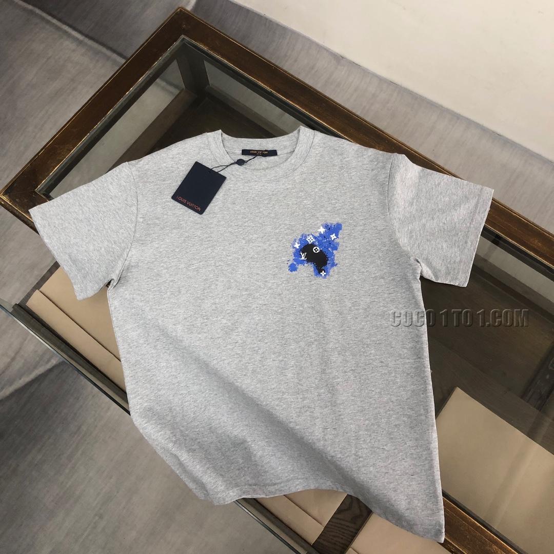 Louis Vuitton 2024 Spring/Summer New Collection, Couple's T-shirt NLOUIS VUITTON42307, Stylish Casual Round Neck Short Sleeve