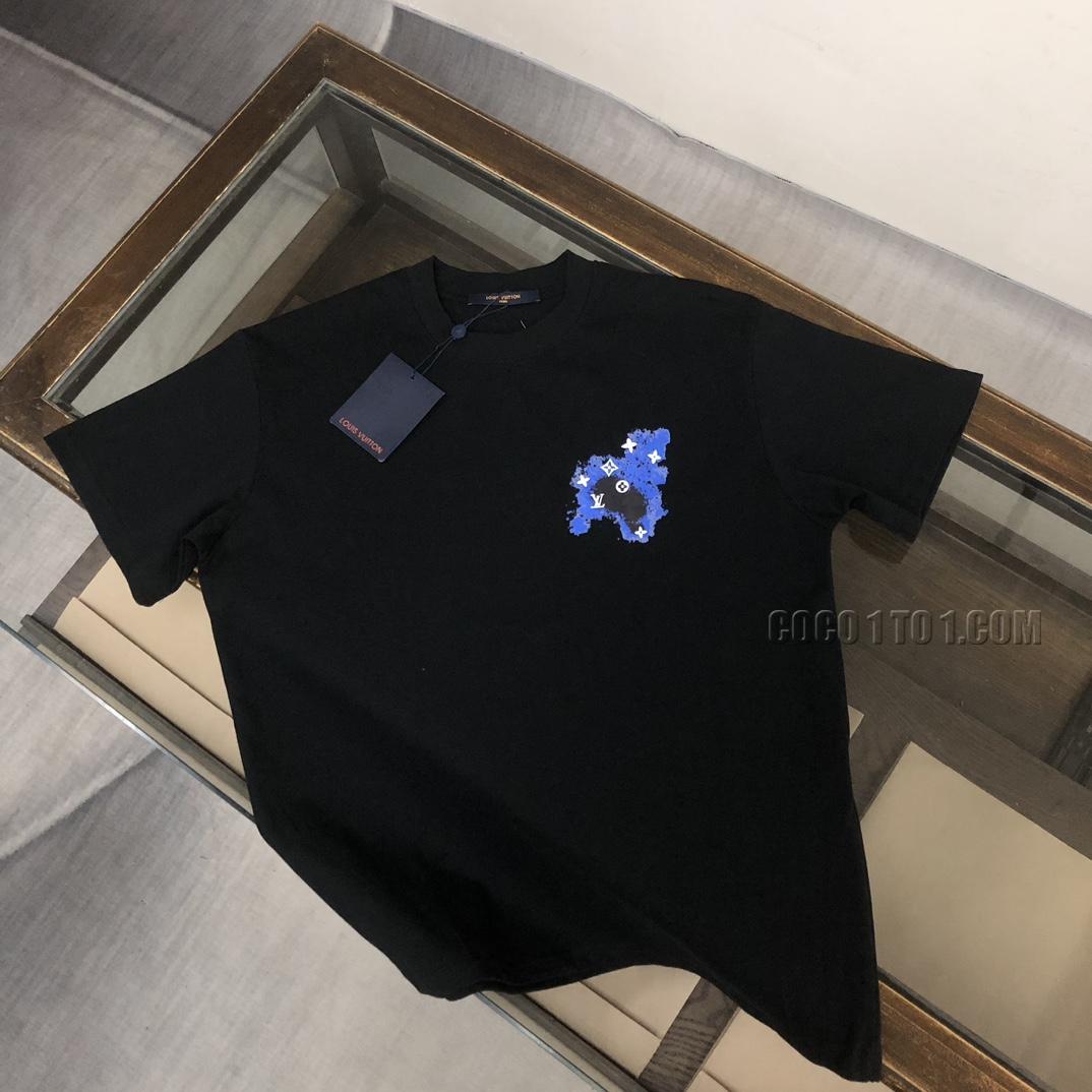 Louis Vuitton 2024 Spring/Summer New Collection, Couple's T-shirt NLOUIS VUITTON42307, Stylish Casual Round Neck Short Sleeve
