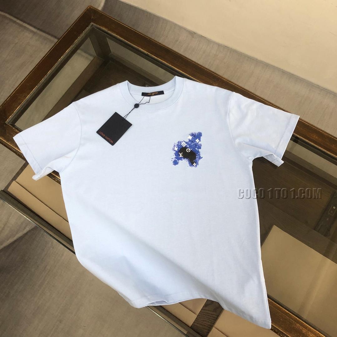 Louis Vuitton 2024 Spring/Summer New Collection, Couple's T-shirt NLOUIS VUITTON42307, Stylish Casual Round Neck Short Sleeve