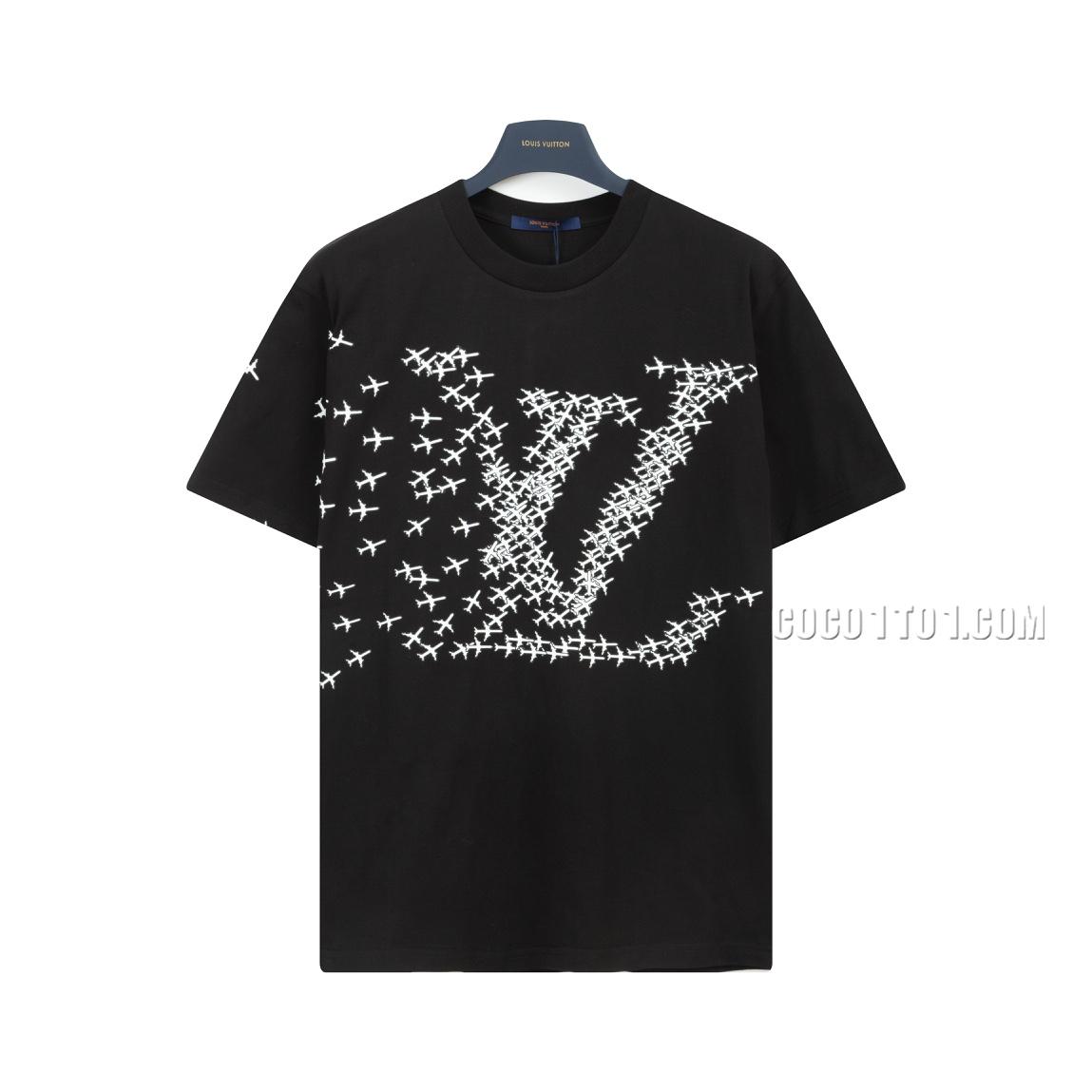 Louis Vuitton Gradient Airplane Printed Short Sleeve T-shirt NLOUIS VUITTON42307