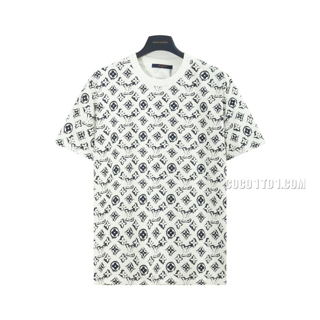 Louis Vuitton 24ss Full Print Logo Short Sleeve T-shirt NLOUIS VUITTON42307