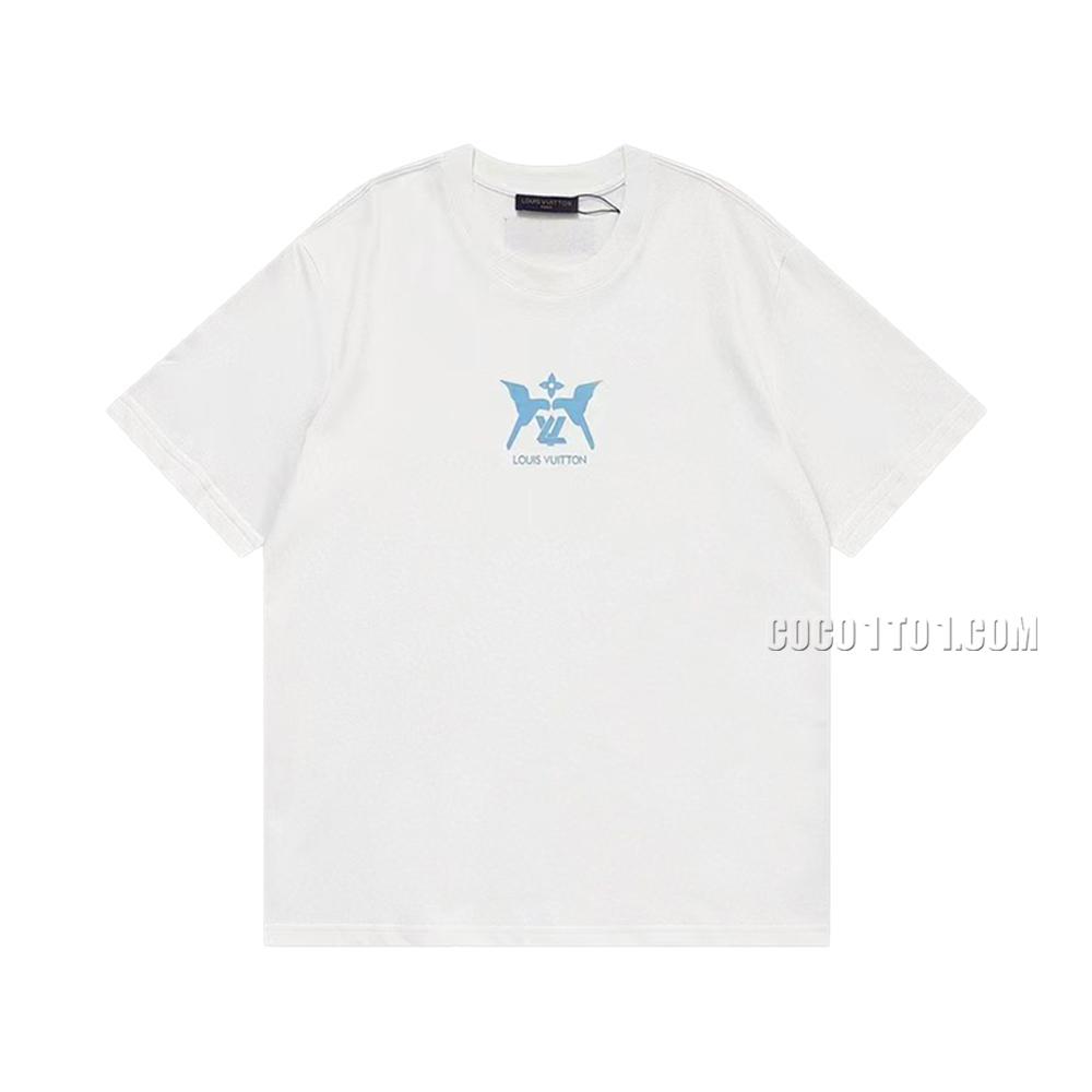 Louis Vuitton Lucky Dove White Ink Embossed Short Sleeve T-shirt NLOUIS VUITTON42307