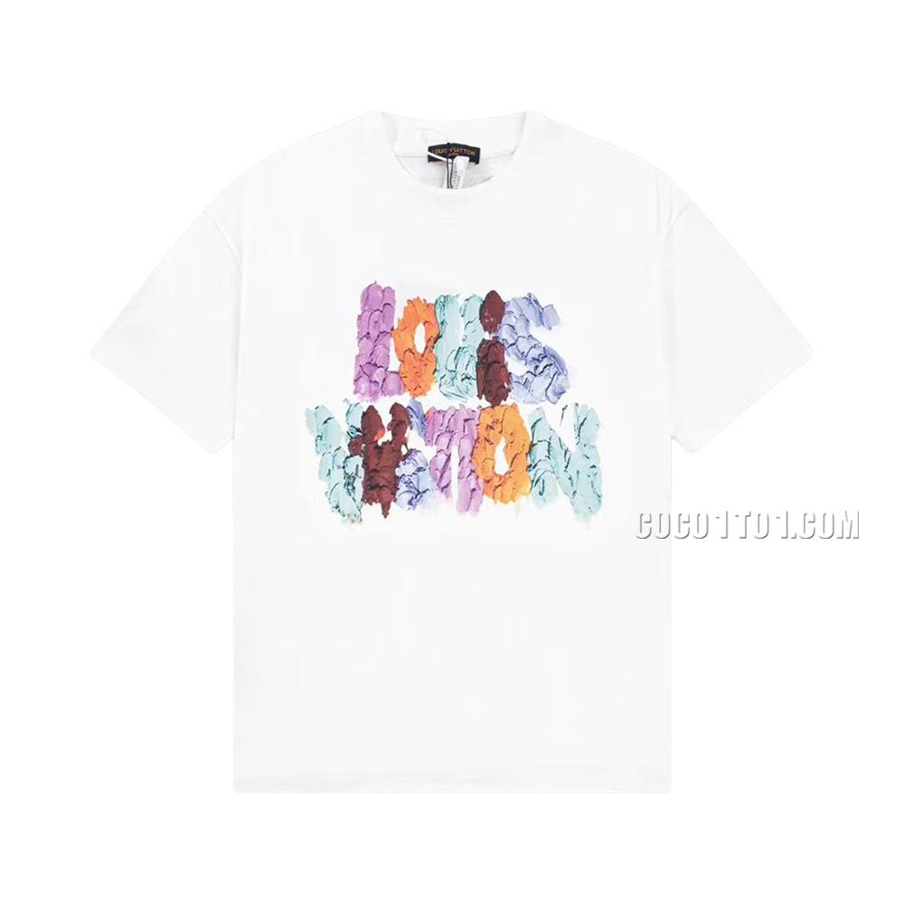 Louis Vuitton runway exclusive colorful embossed short-sleeved T-shirt NLOUIS VUITTON42307