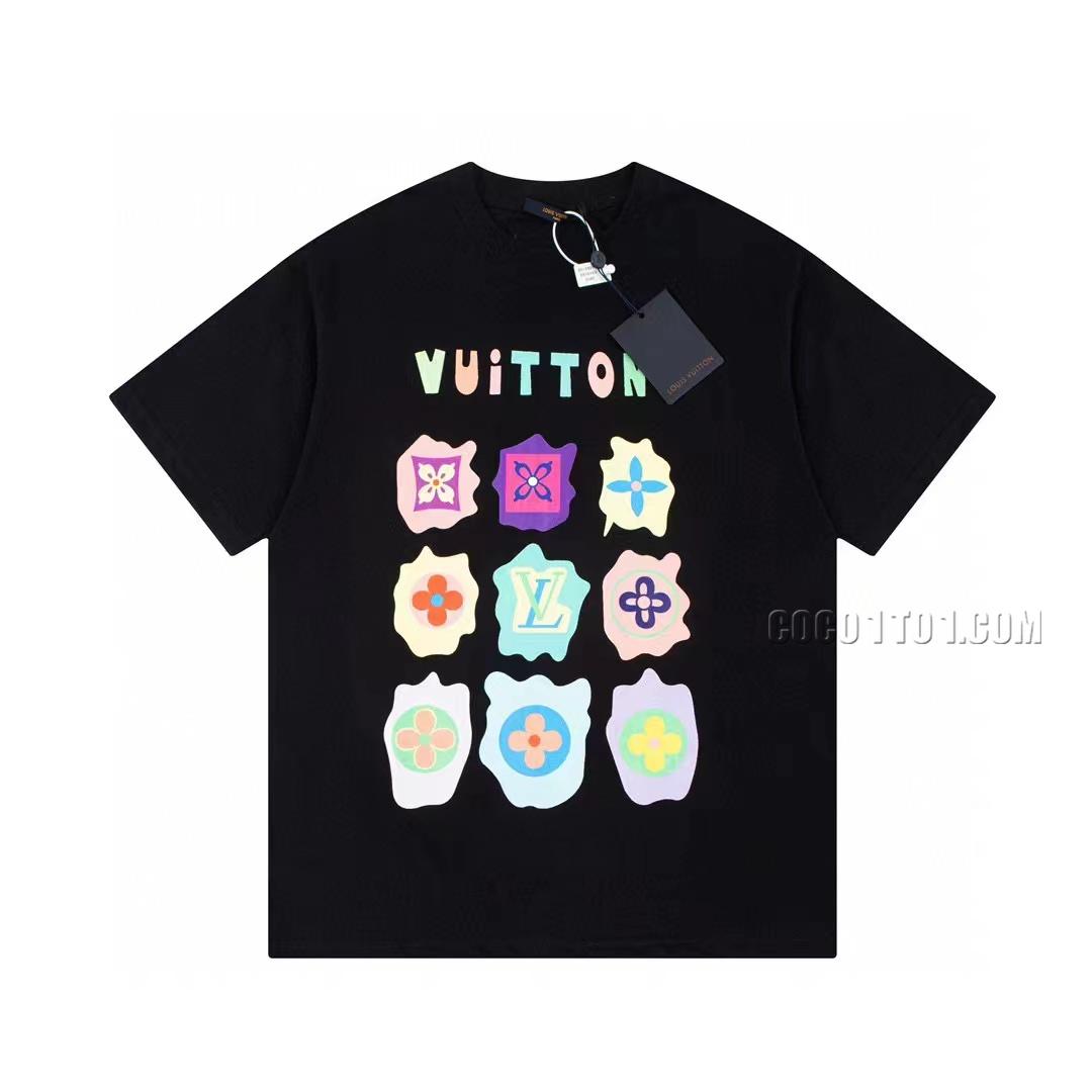 Louis Vuitton limited edition cartoon small flower short-sleeved T-shirt NLOUIS VUITTON42307
