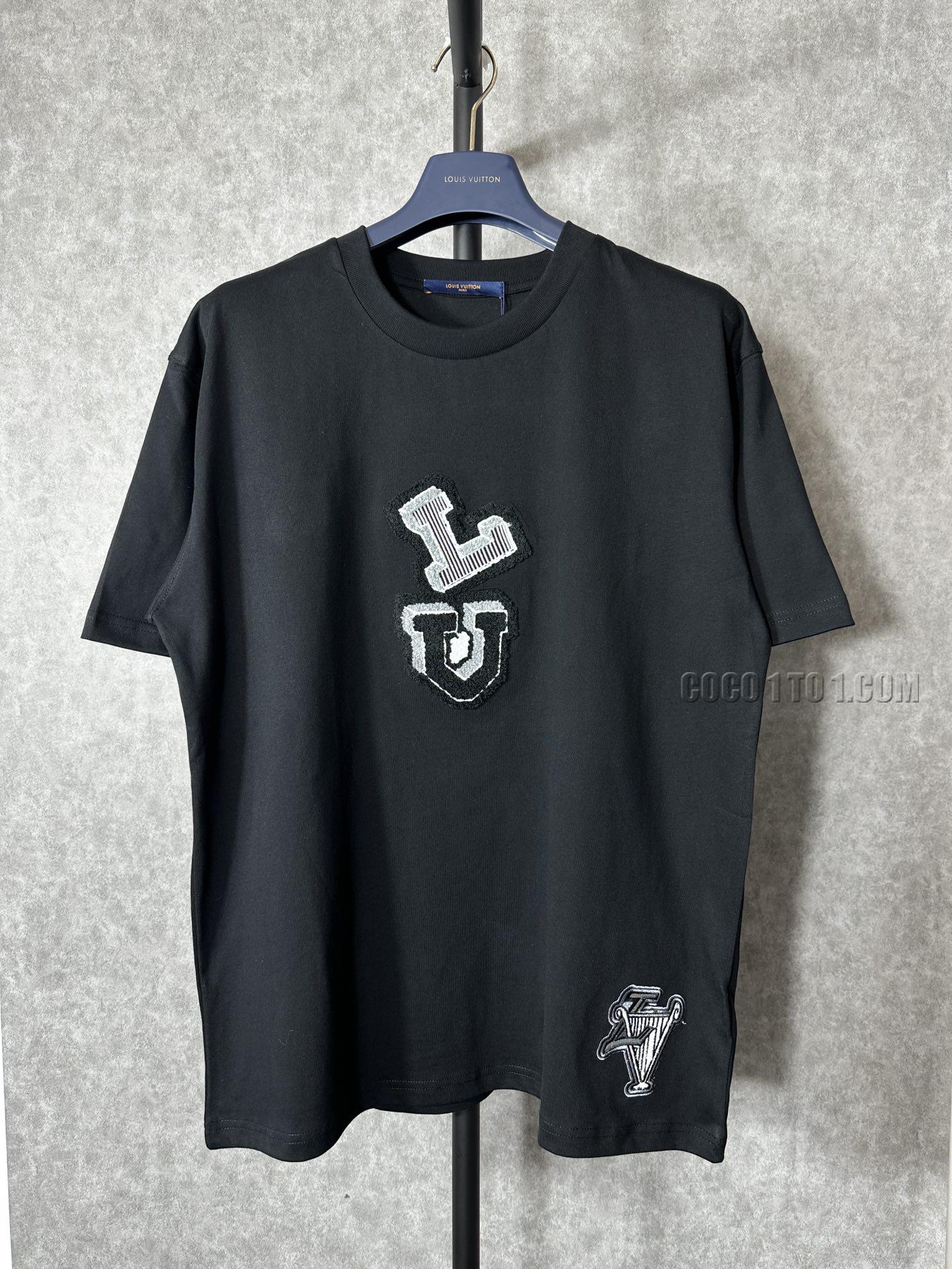 Louis Vuitton personalized letter towel embroidery short-sleeved T-shirt NLOUIS VUITTON42307