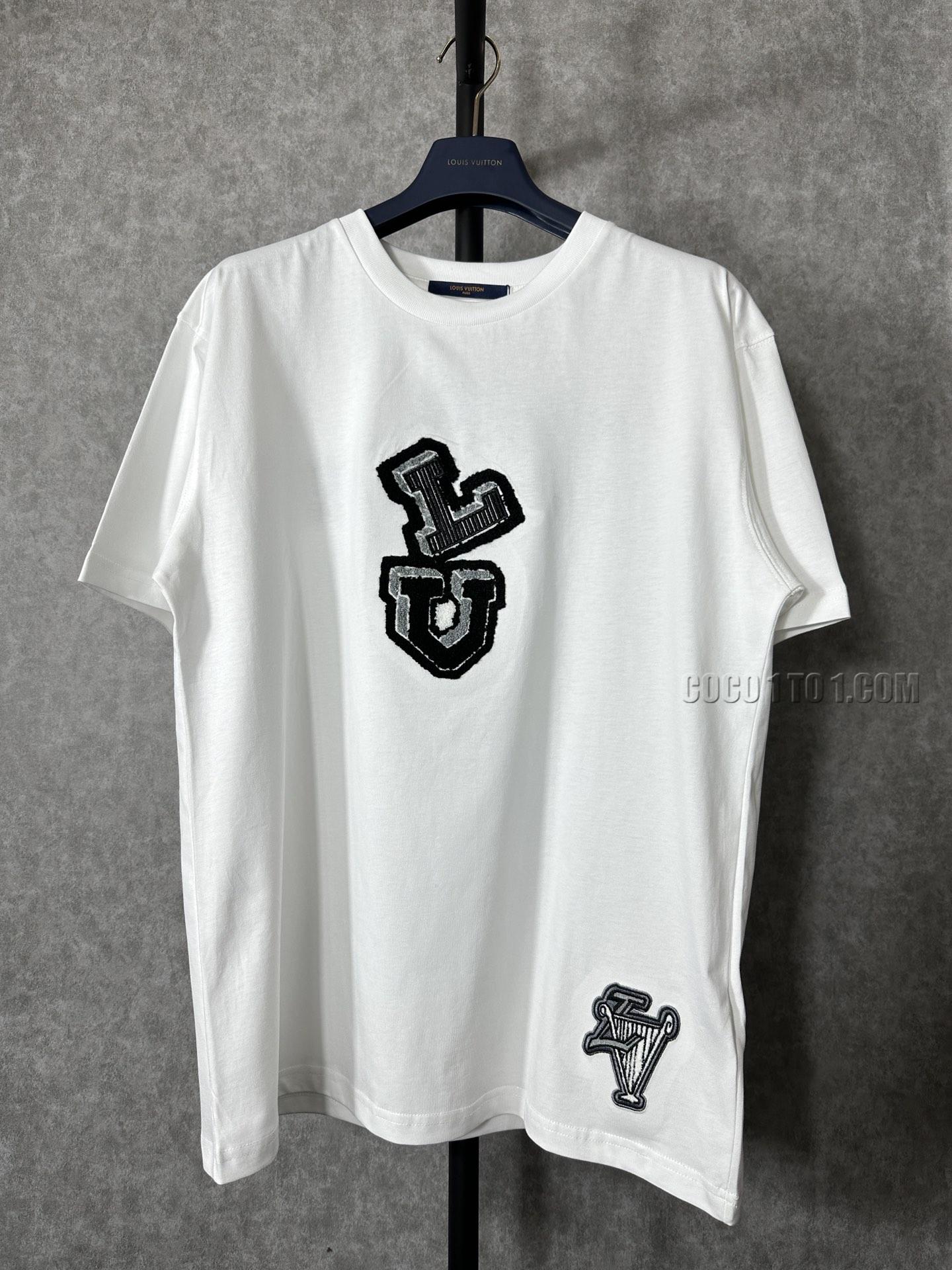 Louis Vuitton personalized letter towel embroidery short-sleeved T-shirt NLOUIS VUITTON42307