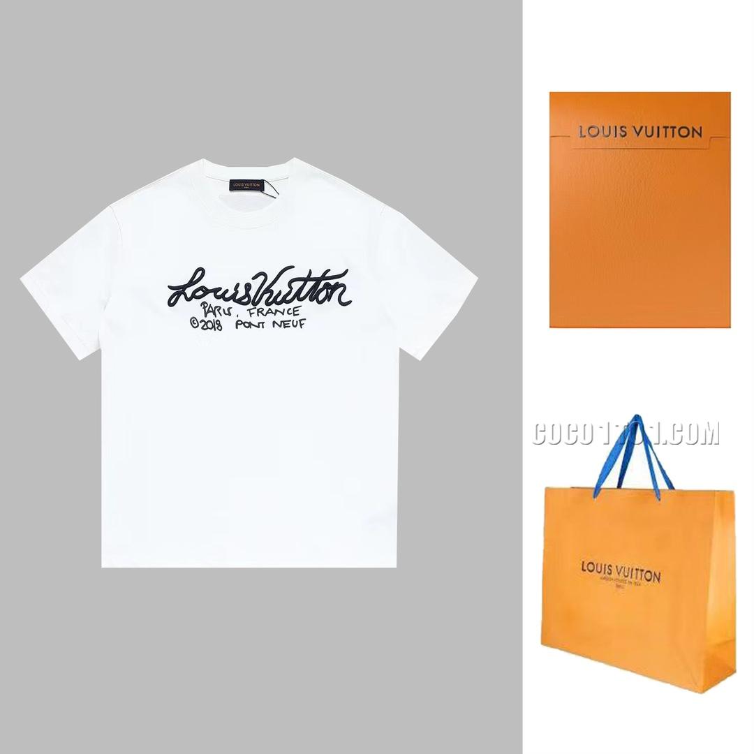 Louis Vuitton signature embroidered logo short-sleeved T-shirt NLOUIS VUITTON42307