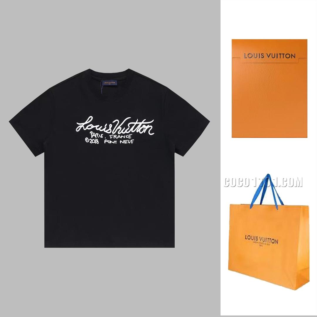 Louis Vuitton signature embroidered logo short-sleeved T-shirt NLOUIS VUITTON42307