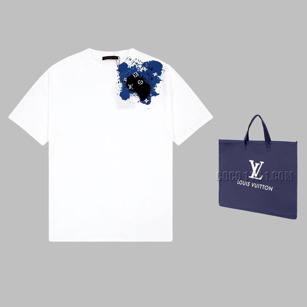 Louis Vuitton short-sleeved T-shirt NLOUIS VUITTON42307 with starry sky spray painting