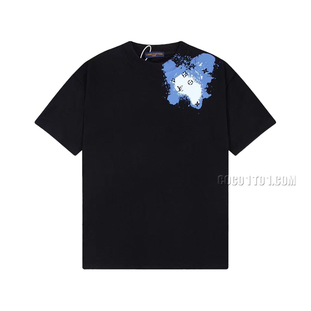 Louis Vuitton short-sleeved T-shirt NLOUIS VUITTON42307 with starry sky spray painting