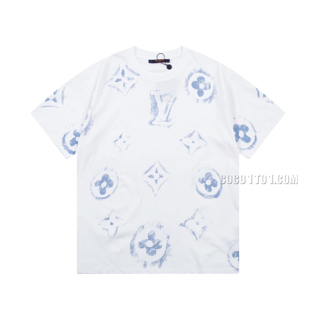 Louis Vuitton Monogram full-print graffiti logo short-sleeved T-shirt NLOUIS VUITTON42307