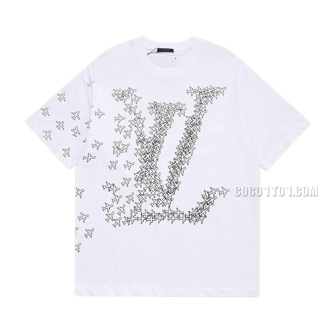 Louis Vuitton Gradient Airplane Print Short Sleeve T-shirt NLOUIS VUITTON42307