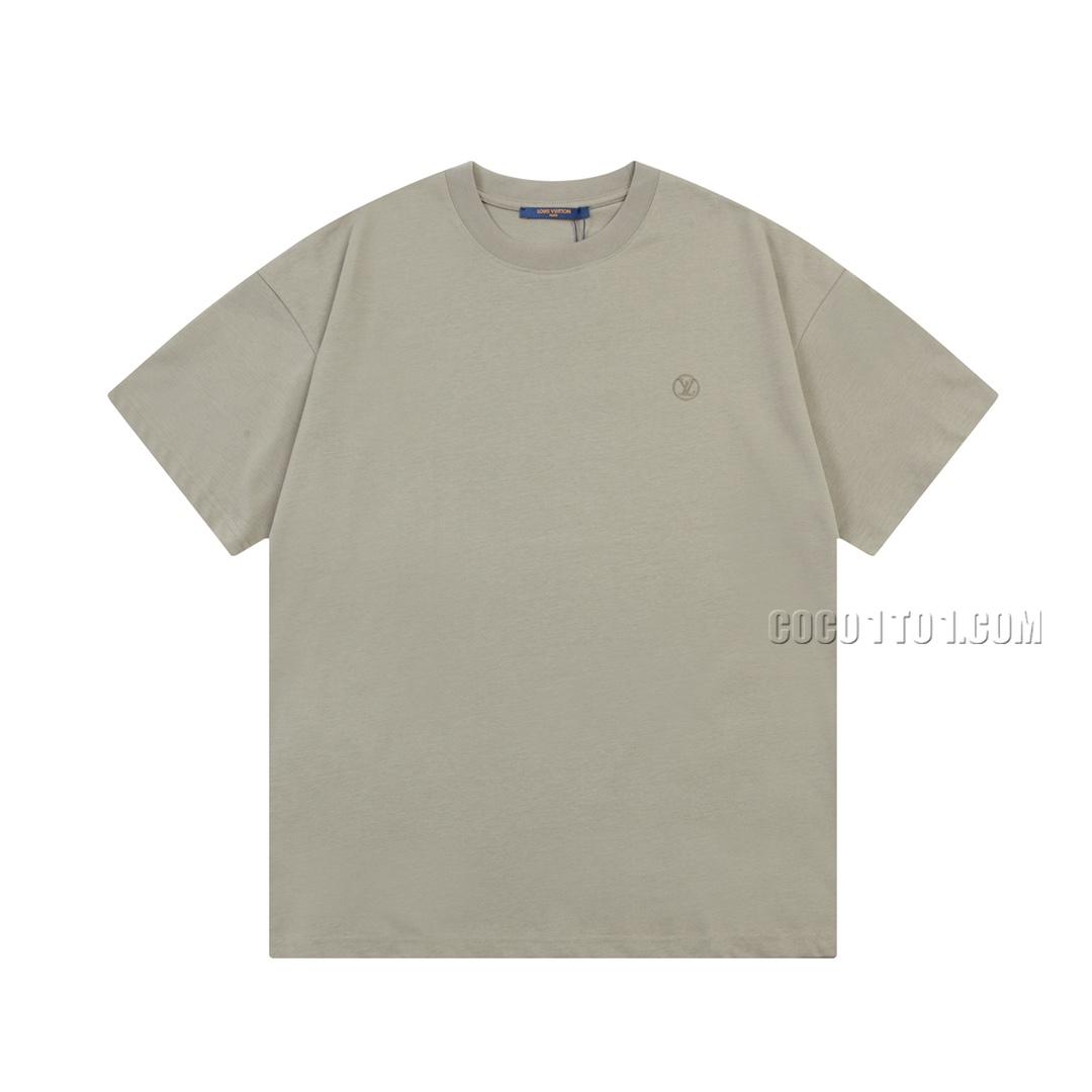 Louis Vuitton classic minimalist small logo embroidery short-sleeved T-shirt NLOUIS VUITTON42307