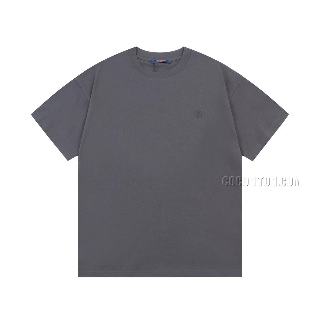 Louis Vuitton classic minimalist small logo embroidery short-sleeved T-shirt NLOUIS VUITTON42307
