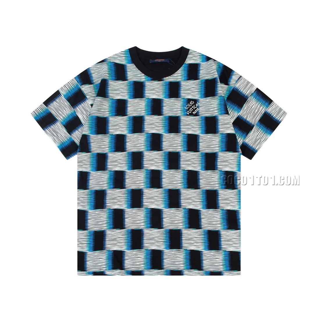 Louis Vuitton Phantom Gradient Checkerboard Short-sleeved T-shirt NLOUIS VUITTON42307