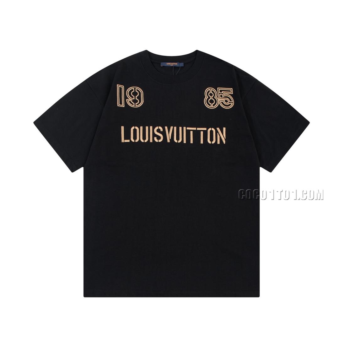 Louis Vuitton 1985 letter embroidery short-sleeved T-shirt NLOUIS VUITTON42307