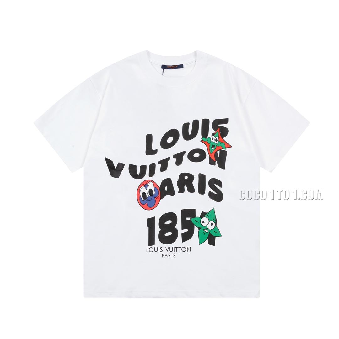 Louis Vuitton 1854 cartoon graffiti letter print short-sleeved T-shirt NLOUIS VUITTON42307