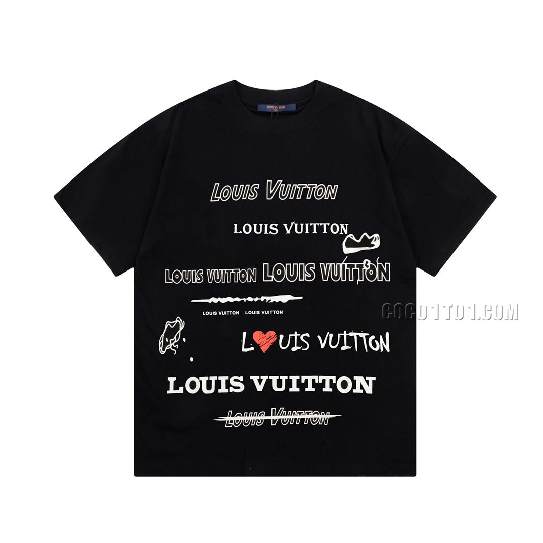 Louis Vuitton Valentine's Day Limited Edition Letter Print Short-sleeved T-shirt NLOUIS VUITTON42307