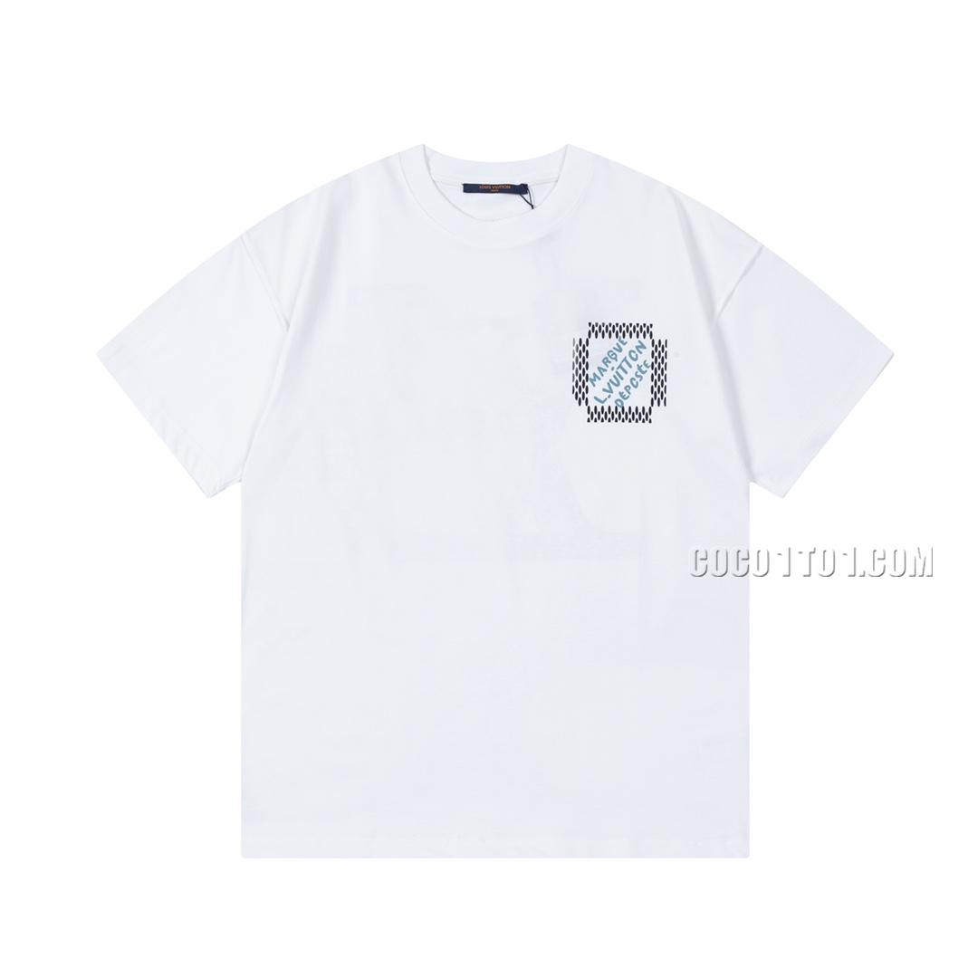 Louis Vuitton Monogram Letter Big Print Short-sleeved T-shirt NLOUIS VUITTON42307