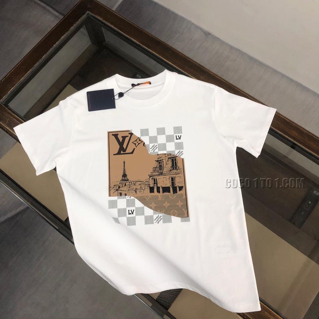 Louis Vuitton Spring/Summer Latest Couple Short-Sleeved T-shirt NLOUIS VUITTON42307