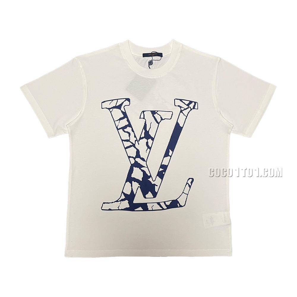 Louis Vuitton 24SS Ski Crack Print Short Sleeve T-shirt NLOUIS VUITTON42307