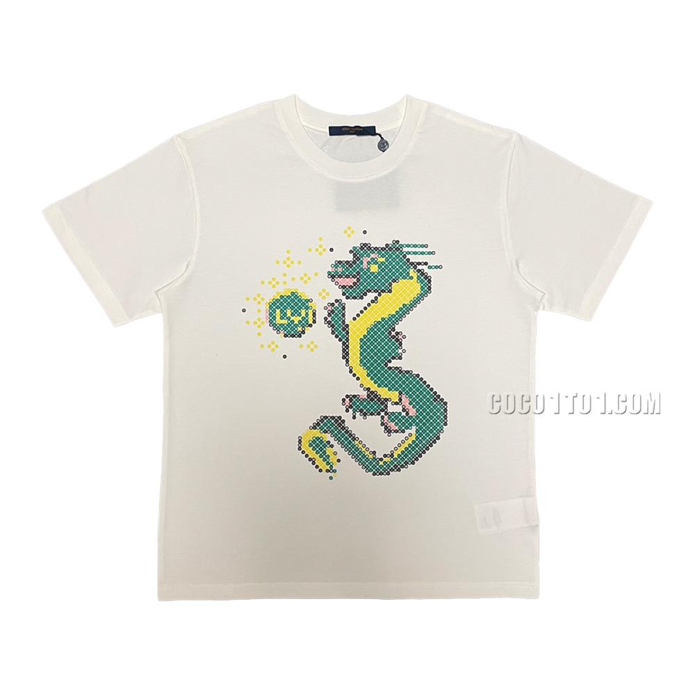 Louis Vuitton 24SS Year of the Dragon Limited Edition Cartoon Printed Short Sleeve T-shirt NLOUIS VUITTON42307