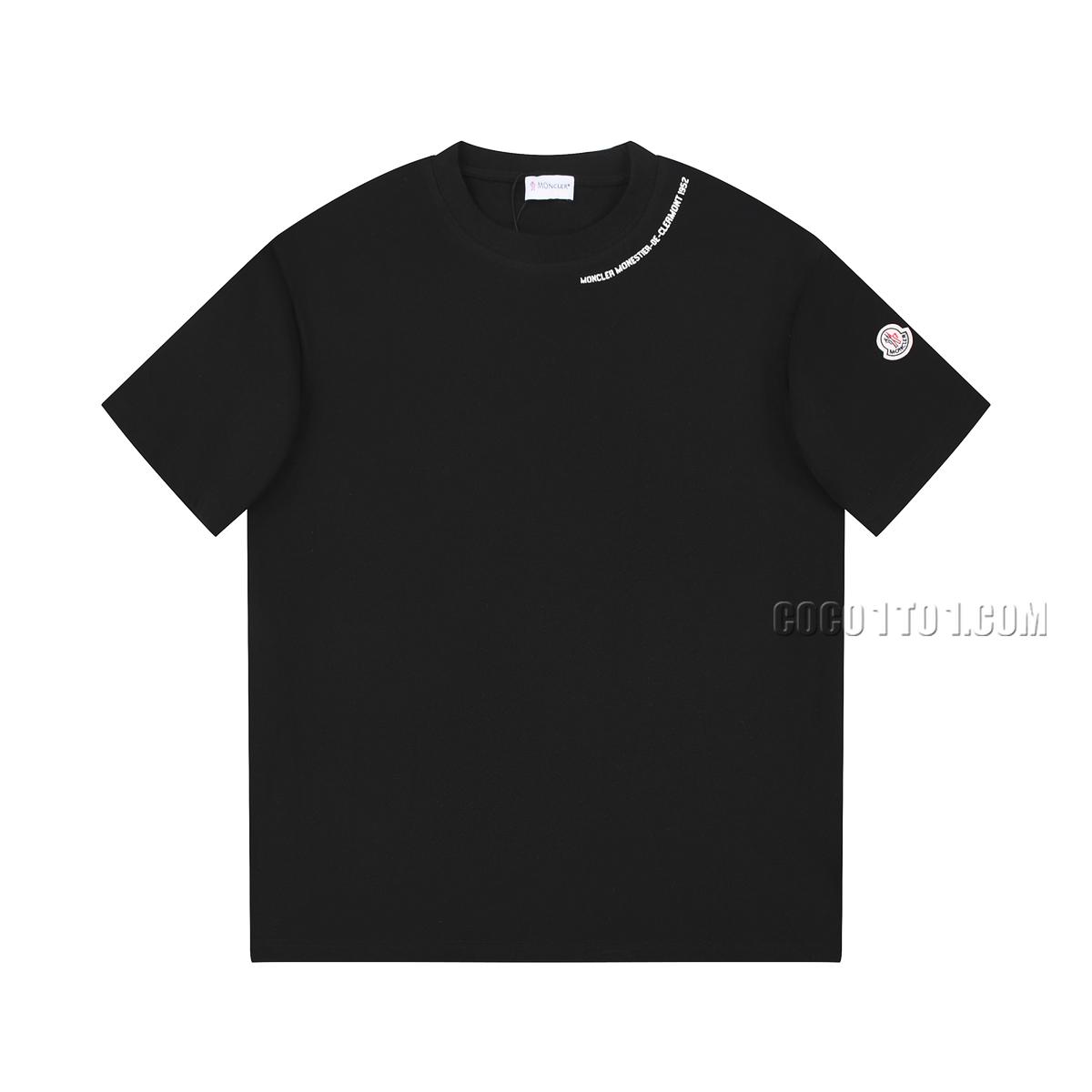 Moncler Embossed Print Badge Casual Loose Round-Neck Unisex Short-Sleeve T-SHIRT NMONCLER42304