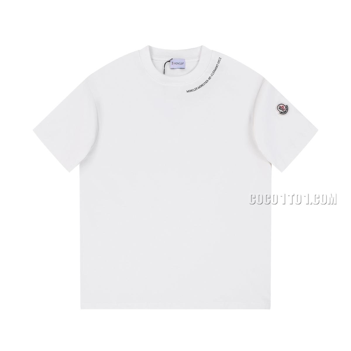 Moncler Embossed Print Badge Casual Loose Round-Neck Unisex Short-Sleeve T-SHIRT NMONCLER42304