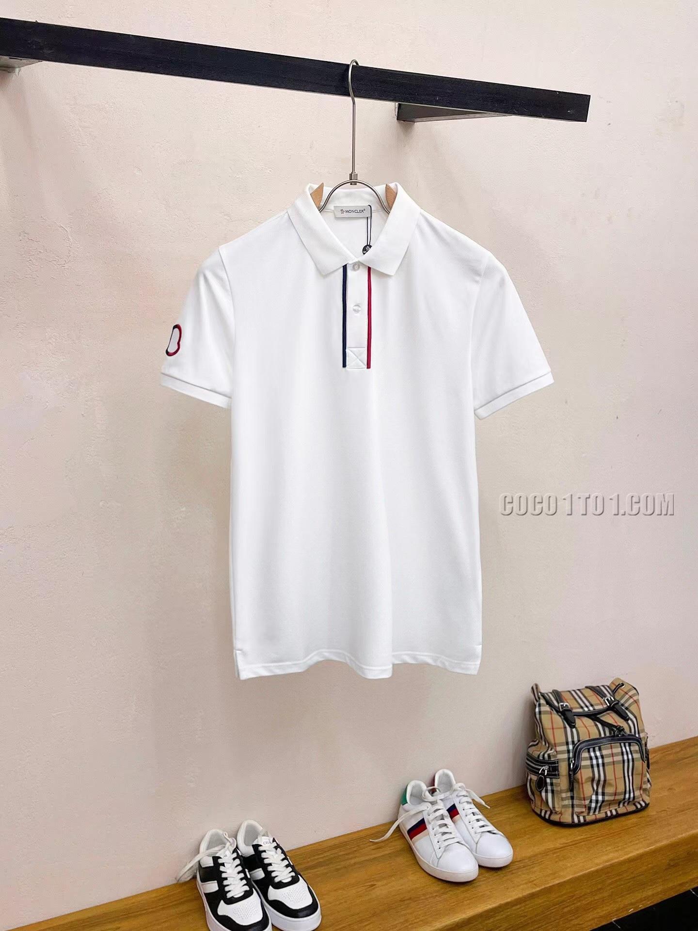 Moncler Summer New Short Sleeve Polo Shirt with Collar