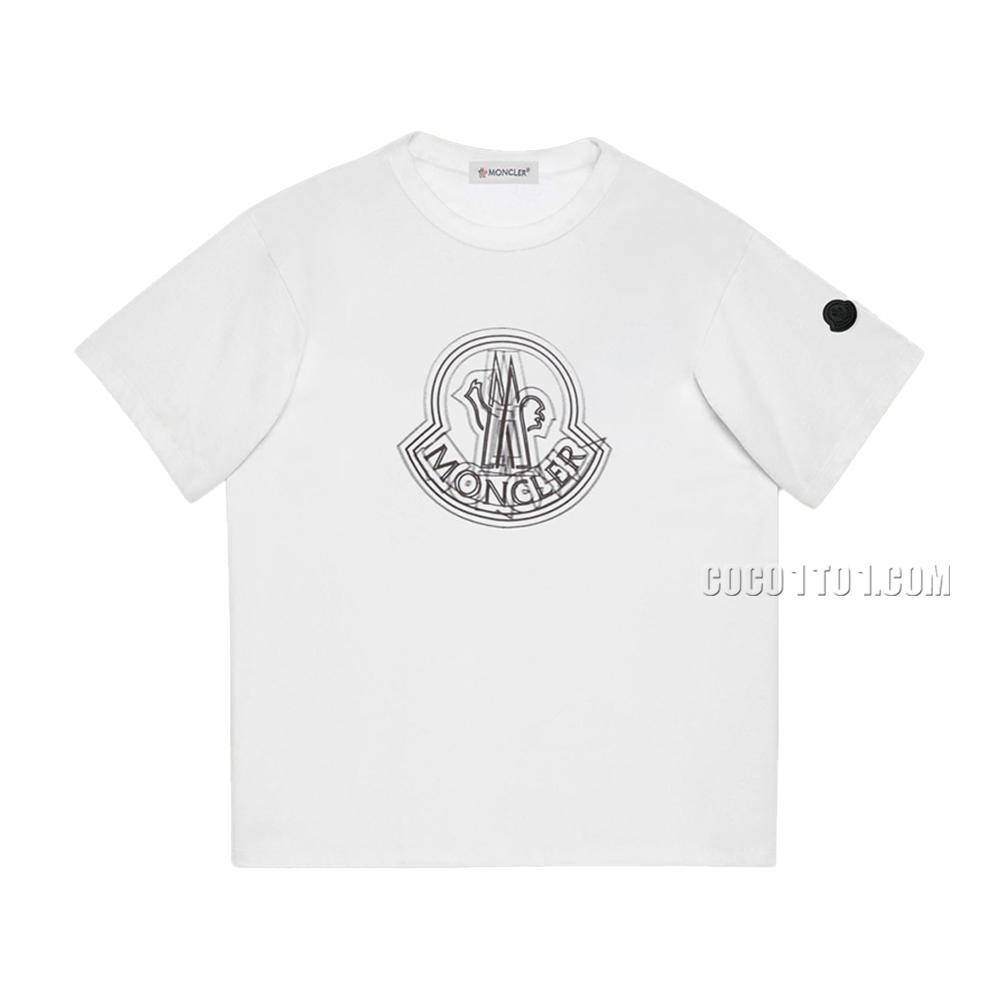 Moncler Short-Sleeve T-SHIRT NMONCLER42304 with Patchwork Embroidered Badge