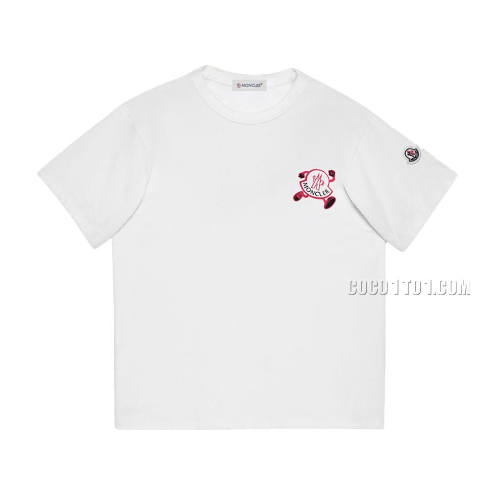 Moncler Spring/Summer Short-Sleeve T-SHIRT NMONCLER42304 with Patchwork Embroidered Badge