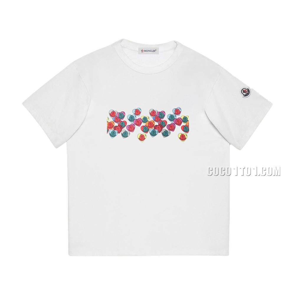 Moncler Spring/Summer Short-Sleeve T-SHIRT NMONCLER42304 with Patchwork Embroidered Badge