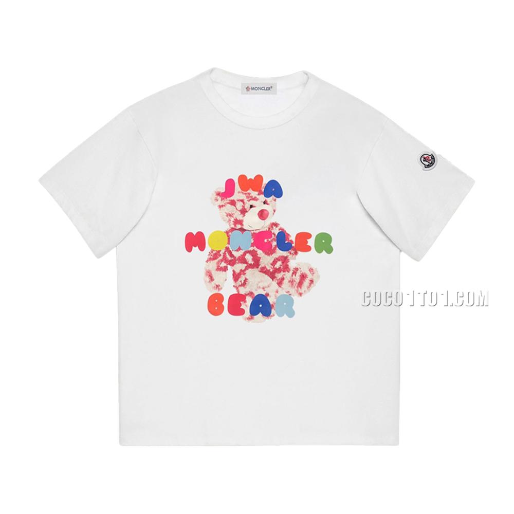 Moncler Spring/Summer New Colorful Bear Patchwork Embroidered Logo Short-Sleeve T-SHIRT NMONCLER42304