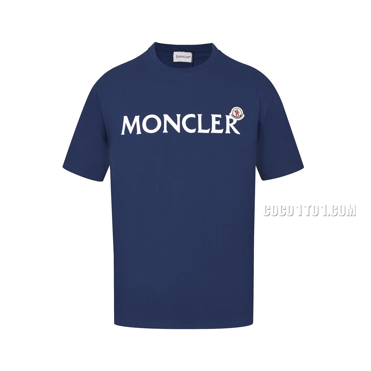 Moncler Pressed Logo + Badge Casual Loose Round-Neck Unisex Short-Sleeve T-SHIRT NMONCLER42304