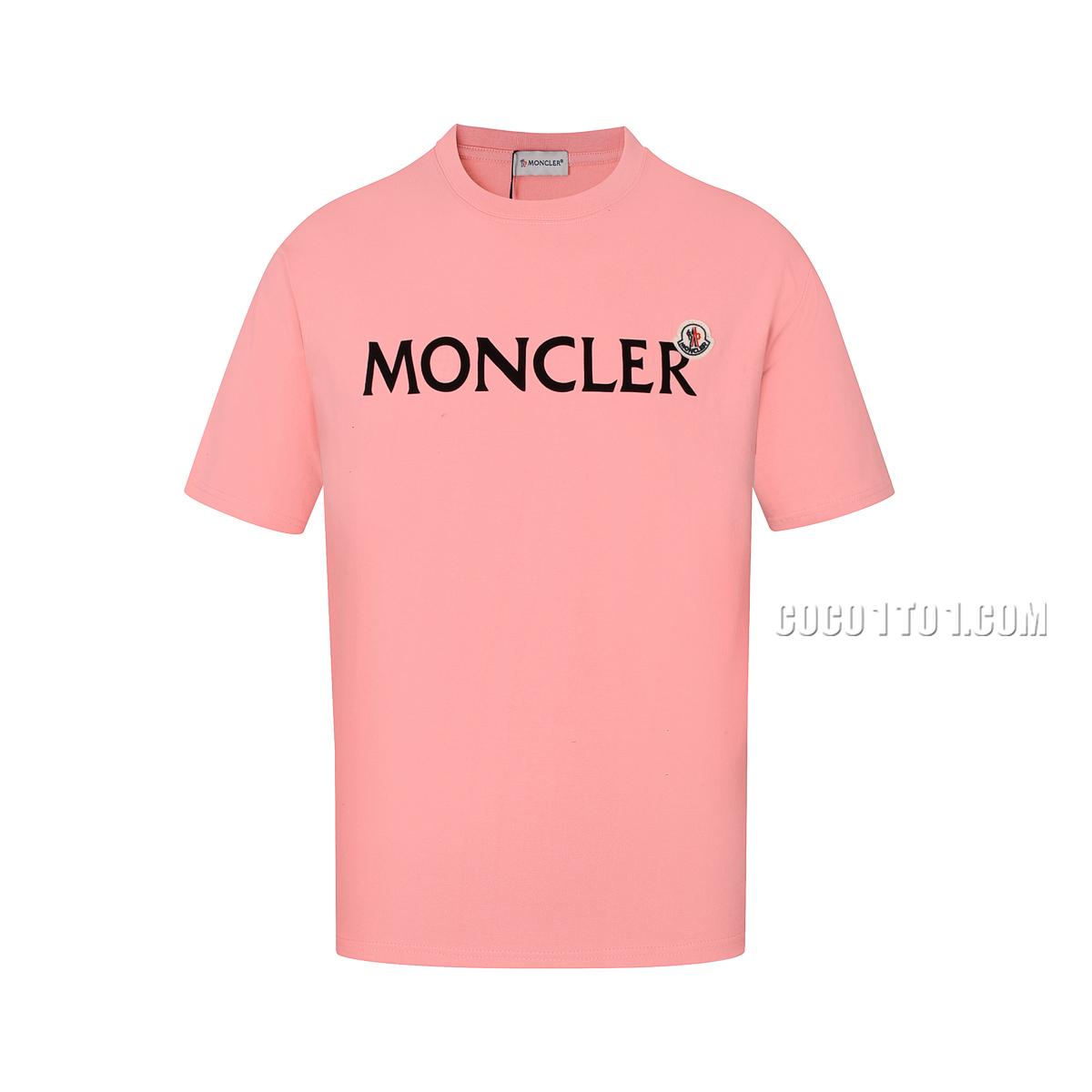 Moncler Pressed Logo + Badge Casual Loose Round-Neck Unisex Short-Sleeve T-SHIRT NMONCLER42304